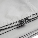 100% Egyptian Cotton Duvet Cover Set Solid | Grey | Single - 135cm (W) x 200cm (L) - The Bedding & Blankets Store
