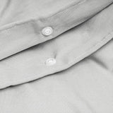 100% Egyptian Cotton Duvet Cover Set Solid | Grey | Single - 135cm (W) x 200cm (L) - The Bedding & Blankets Store