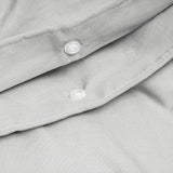 100% Egyptian Cotton Duvet Cover Set Solid | Grey | Single - 135cm (W) x 200cm (L) - The Bedding & Blankets Store
