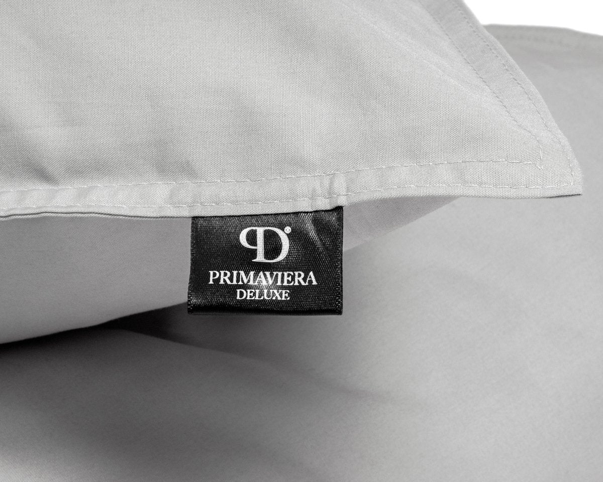 100% Egyptian Cotton Duvet Cover Set Solid | Grey | Single - 135cm (W) x 200cm (L) - The Bedding & Blankets Store