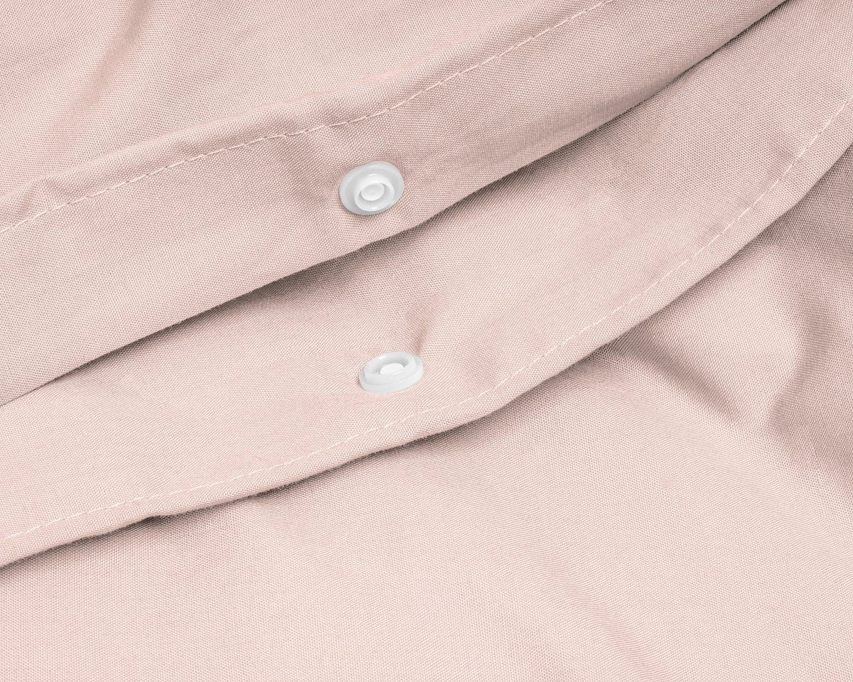 100% Egyptian Cotton Duvet Cover Set Solid | Pink | Single - 135cm (W) x 200cm (L) - The Bedding & Blankets Store