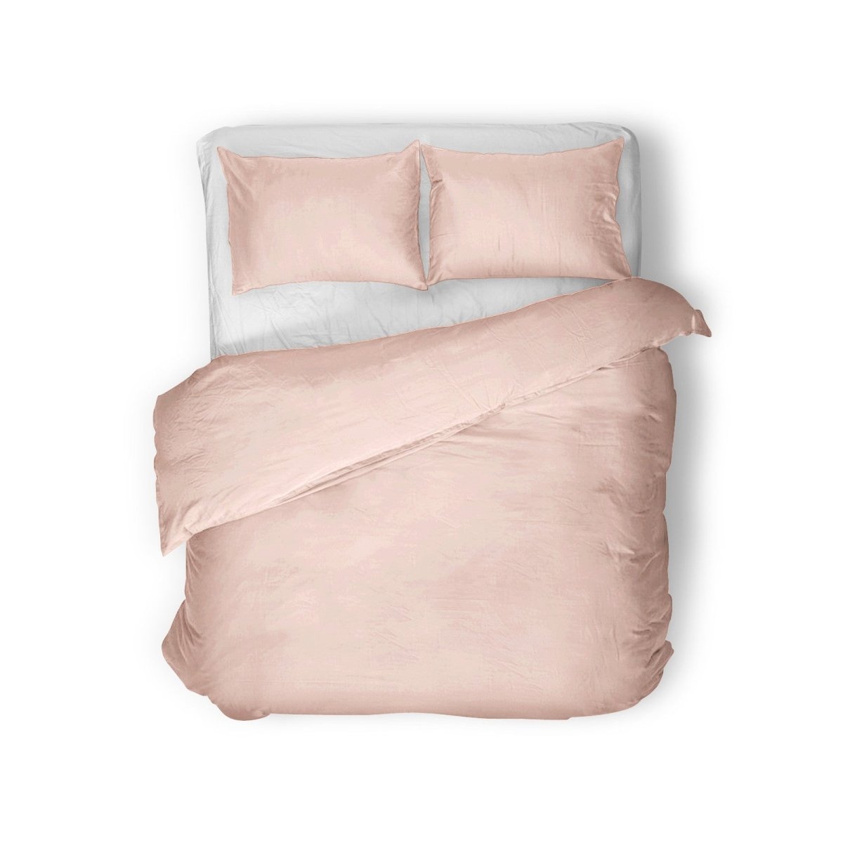 100% Egyptian Cotton Duvet Cover Set Solid | Pink | Single - 135cm (W) x 200cm (L) - The Bedding & Blankets Store