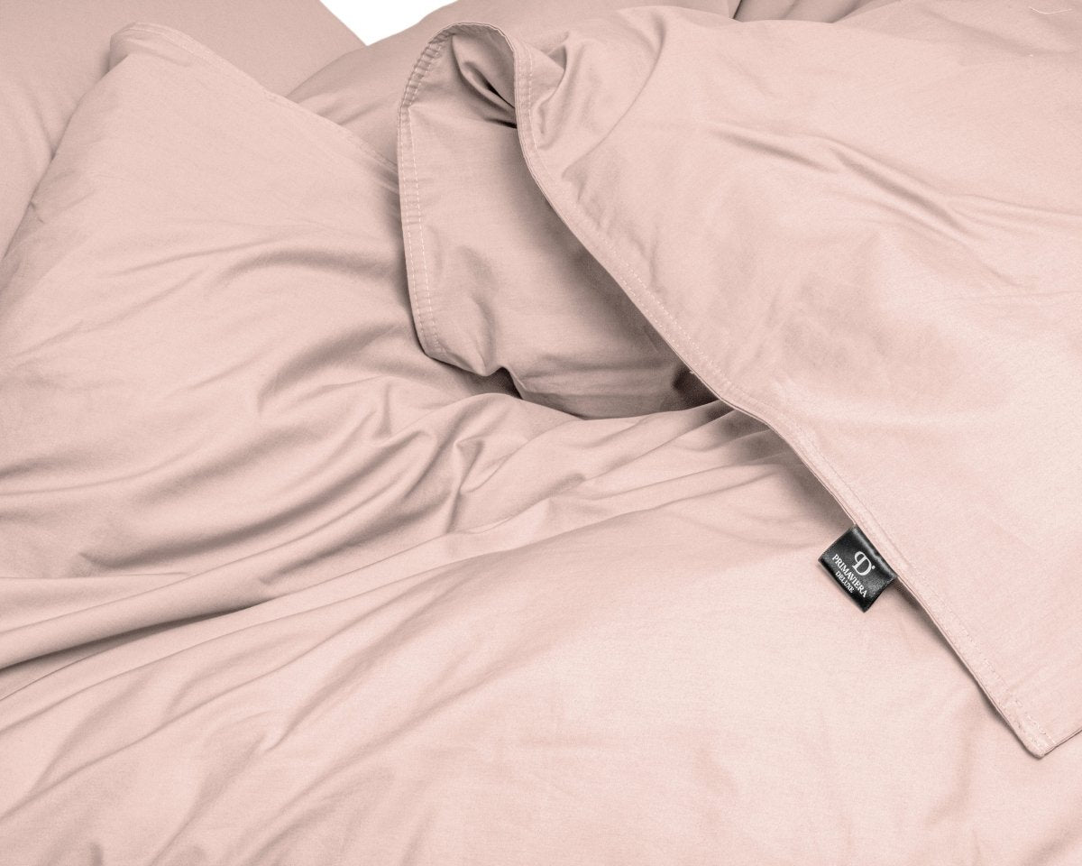 100% Egyptian Cotton Duvet Cover Set Solid | Pink | Single - 135cm (W) x 200cm (L) - The Bedding & Blankets Store