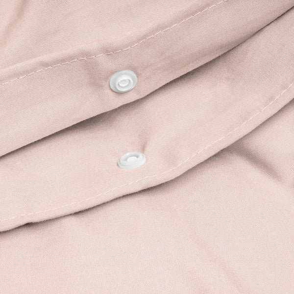 100% Egyptian Cotton Duvet Cover Set Solid | Pink | Single - 135cm (W) x 200cm (L) - The Bedding & Blankets Store