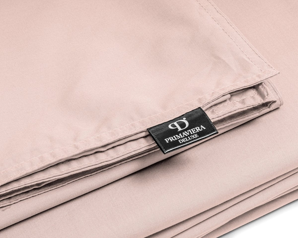 100% Egyptian Cotton Duvet Cover Set Solid | Pink | Single - 135cm (W) x 200cm (L) - The Bedding & Blankets Store