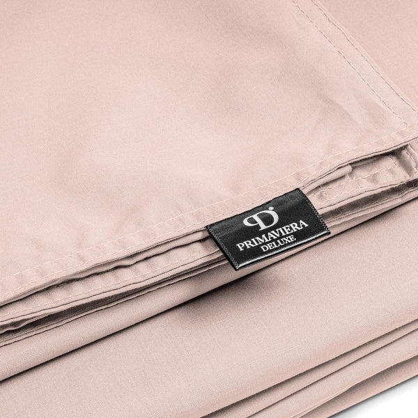 100% Egyptian Cotton Duvet Cover Set Solid | Pink | Single - 135cm (W) x 200cm (L) - The Bedding & Blankets Store