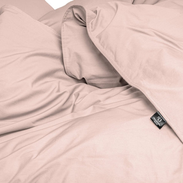 100% Egyptian Cotton Duvet Cover Set Solid | Pink | Single - 135cm (W) x 200cm (L) - The Bedding & Blankets Store