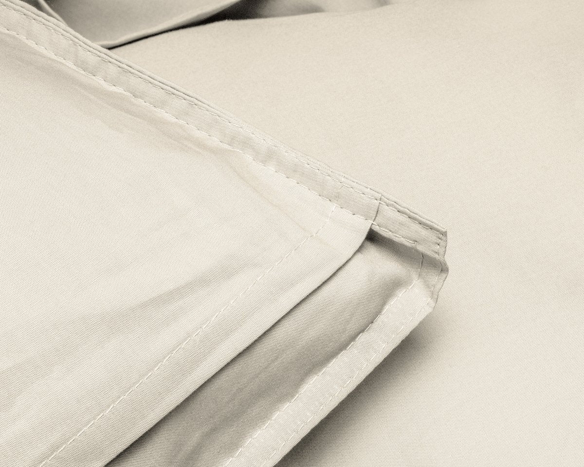 100% Egyptian Cotton Duvet Cover Set Solid | Sand | Single - 135cm (W) x 200cm (L) - The Bedding & Blankets Store