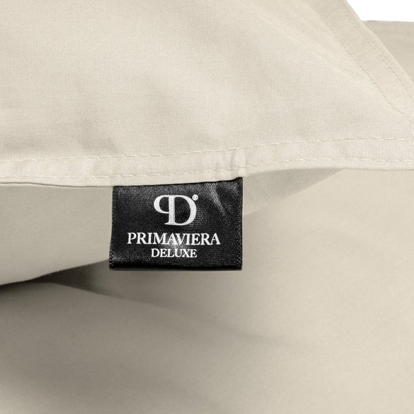 100% Egyptian Cotton Duvet Cover Set Solid | Sand | Single - 135cm (W) x 200cm (L) - The Bedding & Blankets Store