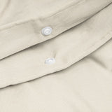 100% Egyptian Cotton Duvet Cover Set Solid | Sand | Single - 135cm (W) x 200cm (L) - The Bedding & Blankets Store