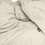 100% Egyptian Cotton Duvet Cover Set Solid | Sand | Single - 135cm (W) x 200cm (L) - The Bedding & Blankets Store