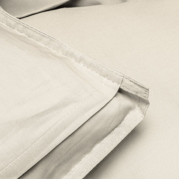 100% Egyptian Cotton Duvet Cover Set Solid | Sand | Single - 135cm (W) x 200cm (L) - The Bedding & Blankets Store