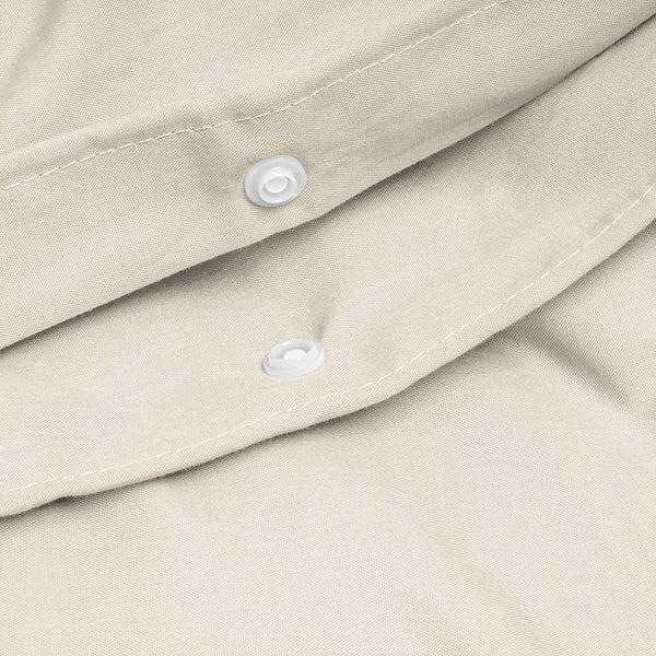 100% Egyptian Cotton Duvet Cover Set Solid | Sand | Single - 135cm (W) x 200cm (L) - The Bedding & Blankets Store
