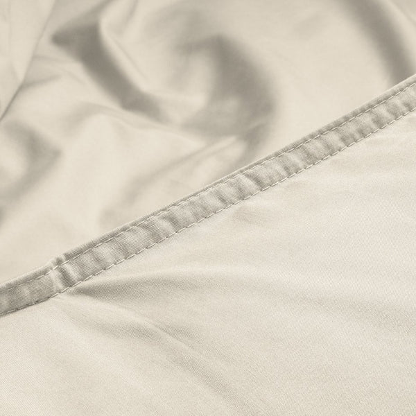 100% Egyptian Cotton Duvet Cover Set Solid | Sand | Single - 135cm (W) x 200cm (L) - The Bedding & Blankets Store