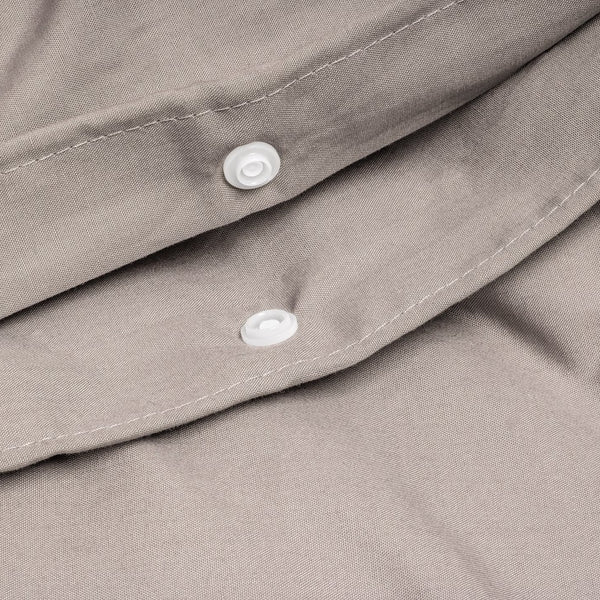 100% Egyptian Cotton Duvet Cover Set Solid | Taupe | Single - 135cm (W) x 200cm (L) - The Bedding & Blankets Store