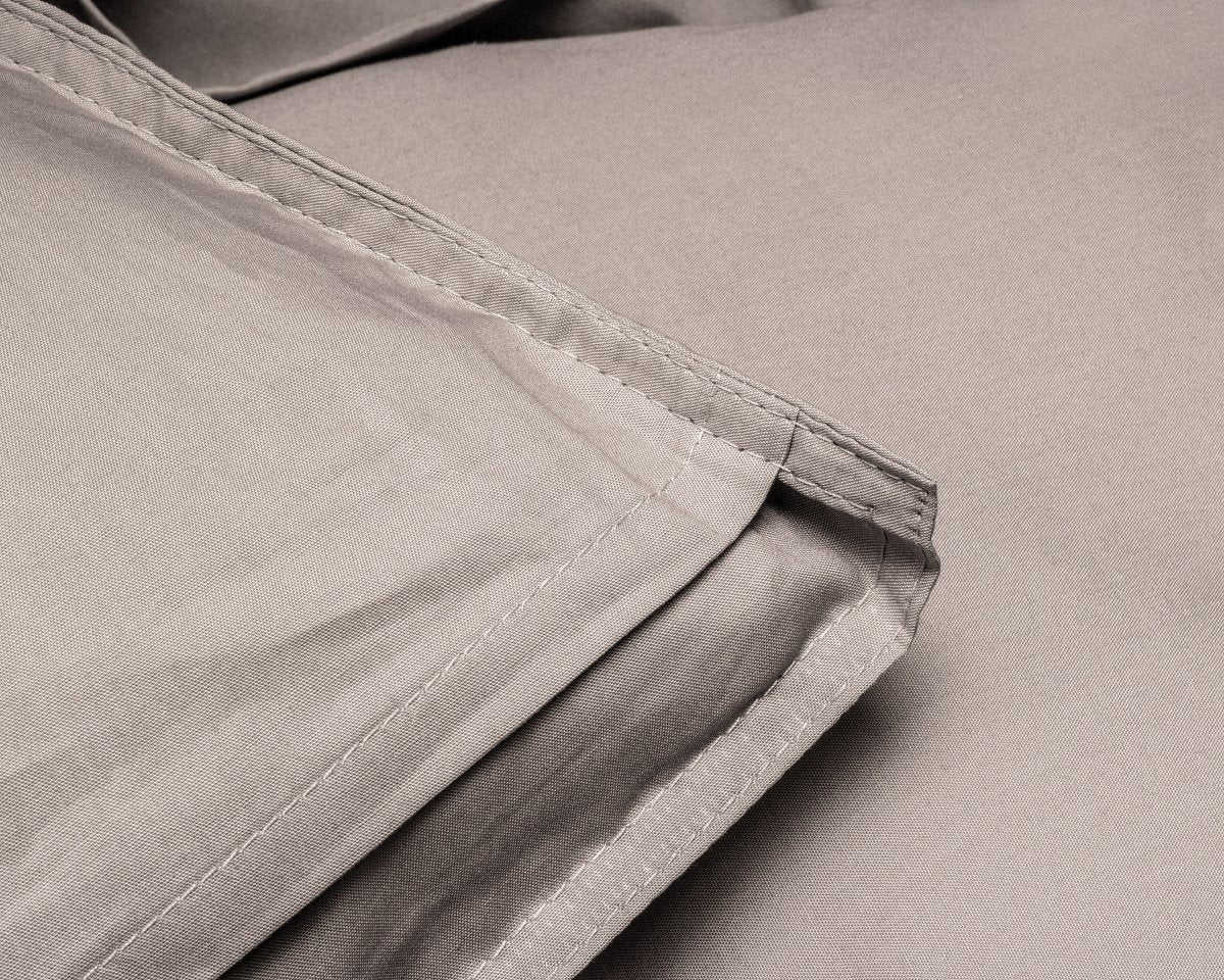 100% Egyptian Cotton Duvet Cover Set Solid | Taupe | Single - 135cm (W) x 200cm (L) - The Bedding & Blankets Store