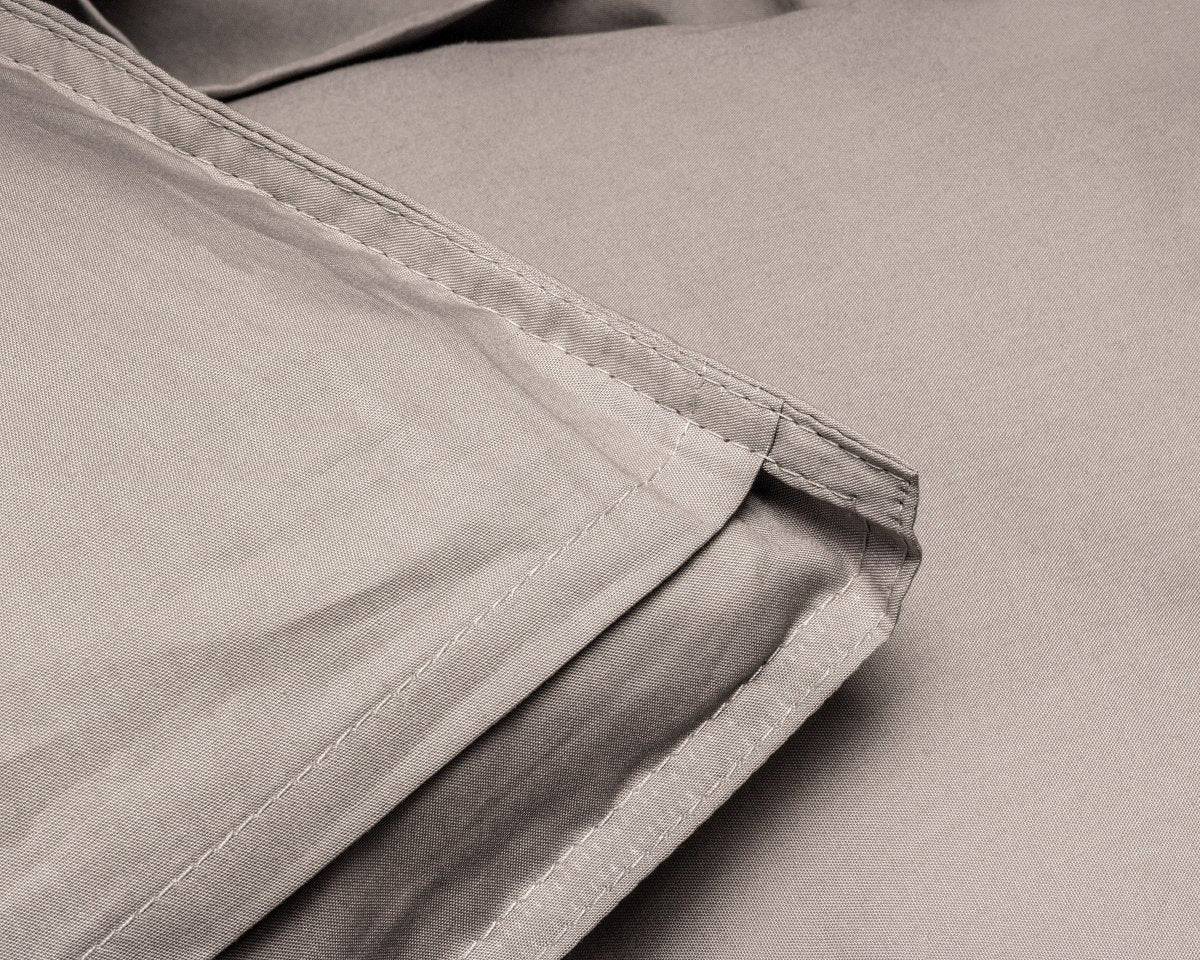 100% Egyptian Cotton Duvet Cover Set Solid | Taupe | Single - 135cm (W) x 200cm (L) - The Bedding & Blankets Store