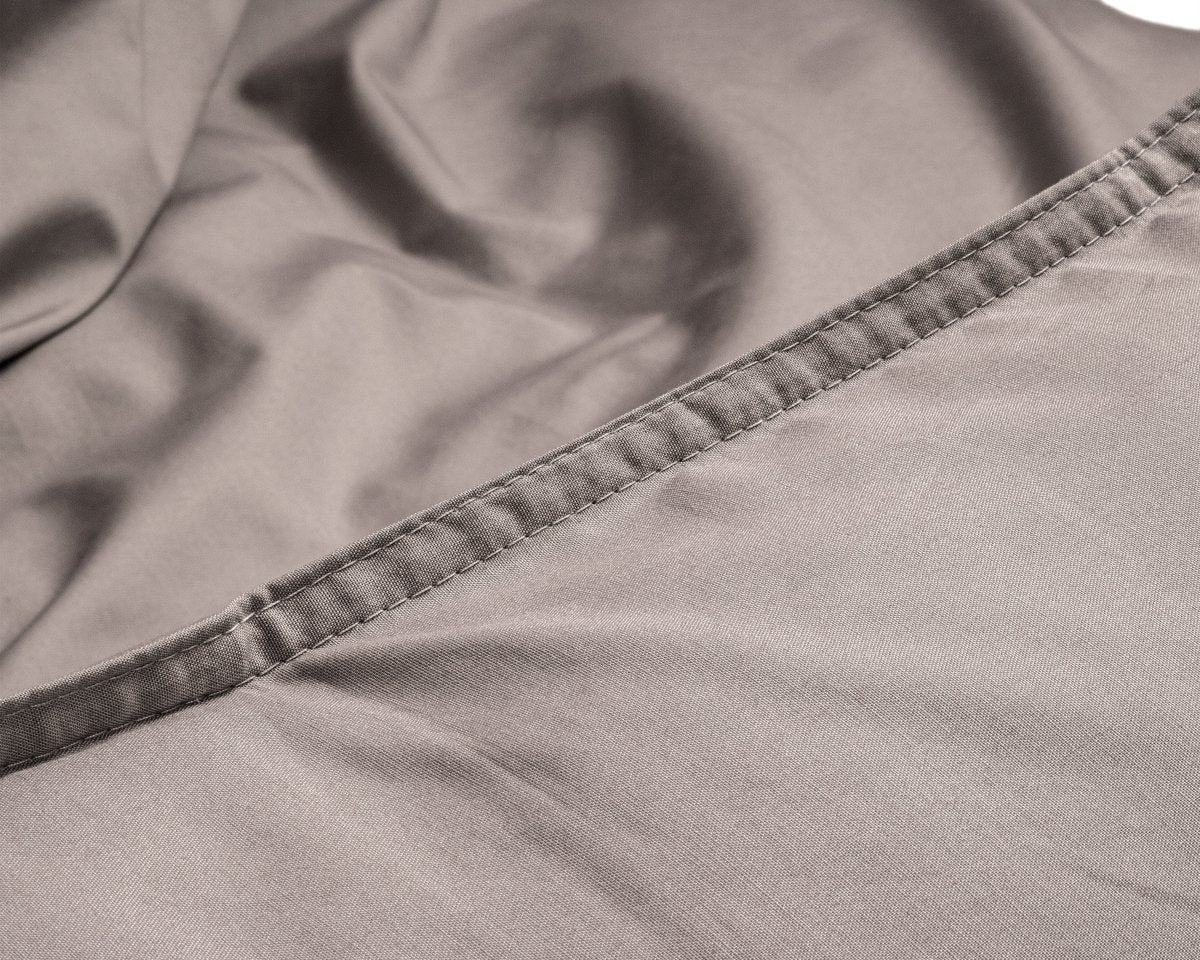 100% Egyptian Cotton Duvet Cover Set Solid | Taupe | Single - 135cm (W) x 200cm (L) - The Bedding & Blankets Store