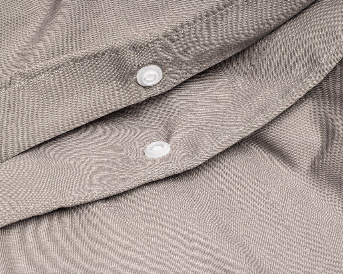 100% Egyptian Cotton Duvet Cover Set Solid | Taupe | Single - 135cm (W) x 200cm (L) - The Bedding & Blankets Store