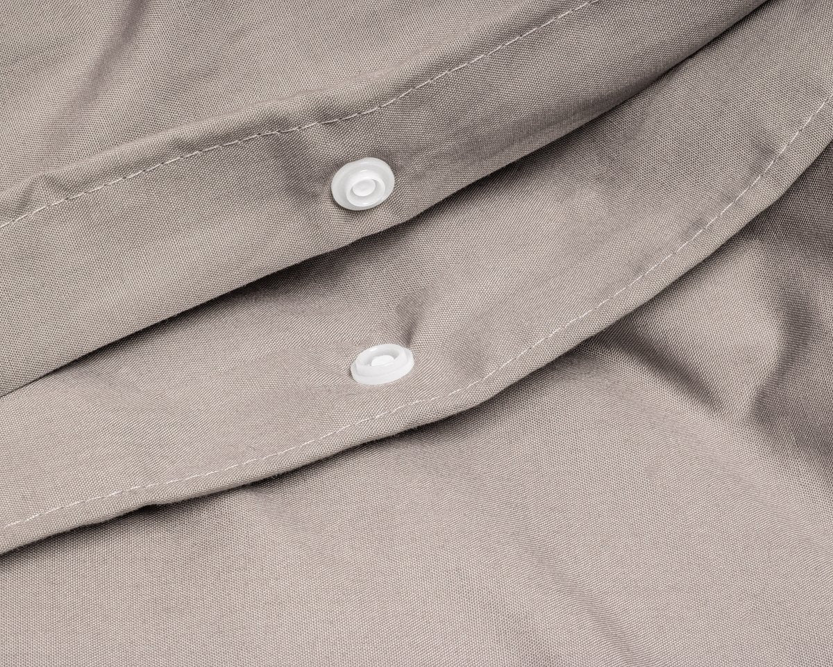 100% Egyptian Cotton Duvet Cover Set Solid | Taupe | Single - 135cm (W) x 200cm (L) - The Bedding & Blankets Store