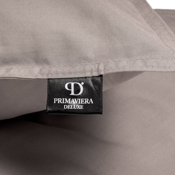 100% Egyptian Cotton Duvet Cover Set Solid | Taupe | Single - 135cm (W) x 200cm (L) - The Bedding & Blankets Store