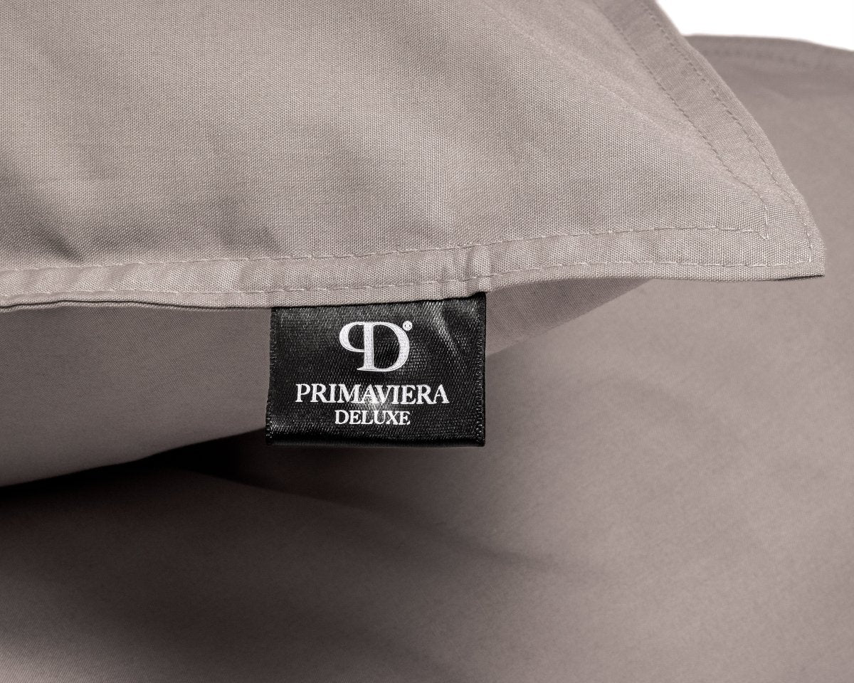100% Egyptian Cotton Duvet Cover Set Solid | Taupe | Single - 135cm (W) x 200cm (L) - The Bedding & Blankets Store