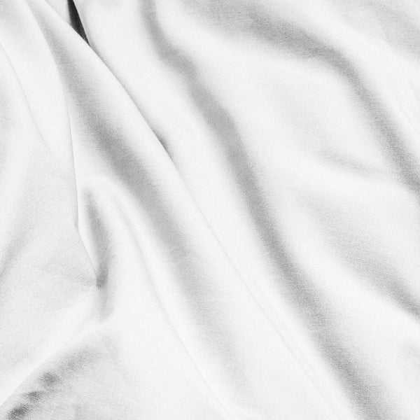 100% Egyptian Cotton Duvet Cover Set Solid | White | Single - 135cm (W) x 200cm (L) - The Bedding & Blankets Store