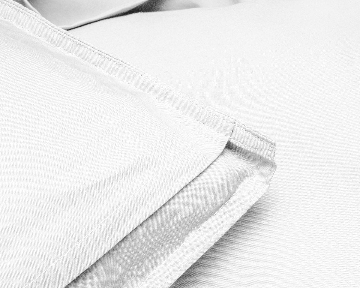 100% Egyptian Cotton Duvet Cover Set Solid | White | Single - 135cm (W) x 200cm (L) - The Bedding & Blankets Store