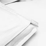 100% Egyptian Cotton Duvet Cover Set Solid | White | Single - 135cm (W) x 200cm (L) - The Bedding & Blankets Store