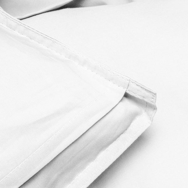 100% Egyptian Cotton Duvet Cover Set Solid | White | Single - 135cm (W) x 200cm (L) - The Bedding & Blankets Store