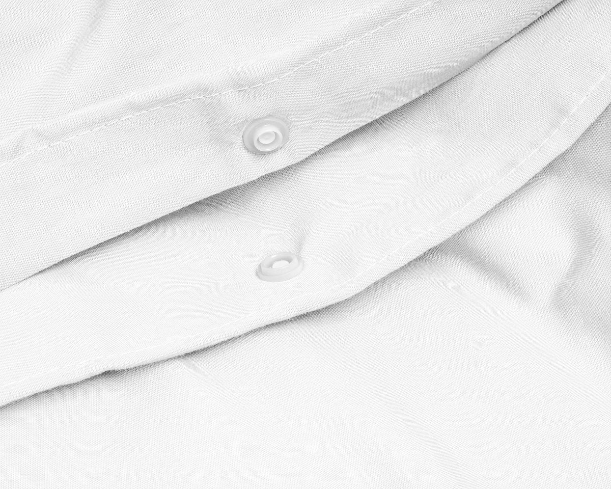 100% Egyptian Cotton Duvet Cover Set Solid | White | Single - 135cm (W) x 200cm (L) - The Bedding & Blankets Store