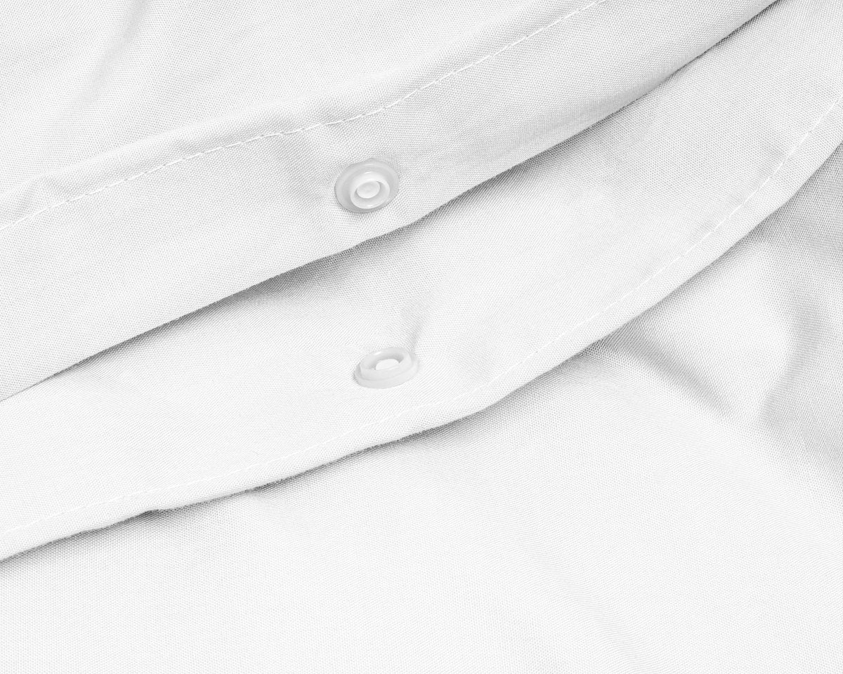 100% Egyptian Cotton Duvet Cover Set Solid | White | Single - 135cm (W) x 200cm (L) - The Bedding & Blankets Store