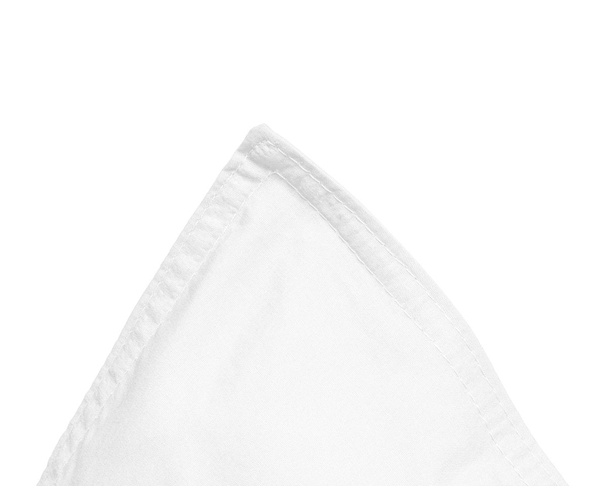 100% Egyptian Cotton Duvet Cover Set Solid | White | Single - 135cm (W) x 200cm (L) - The Bedding & Blankets Store