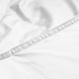 100% Egyptian Cotton Duvet Cover Set Solid | White | Single - 135cm (W) x 200cm (L) - The Bedding & Blankets Store