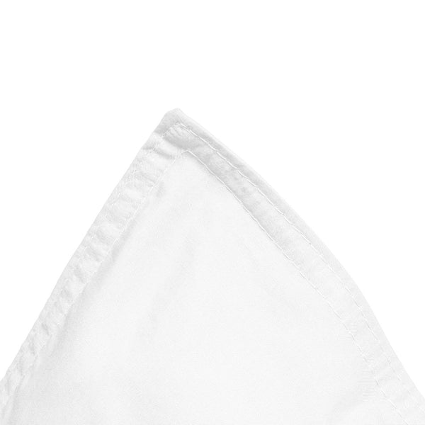 100% Egyptian Cotton Duvet Cover Set Solid | White | Single - 135cm (W) x 200cm (L) - The Bedding & Blankets Store