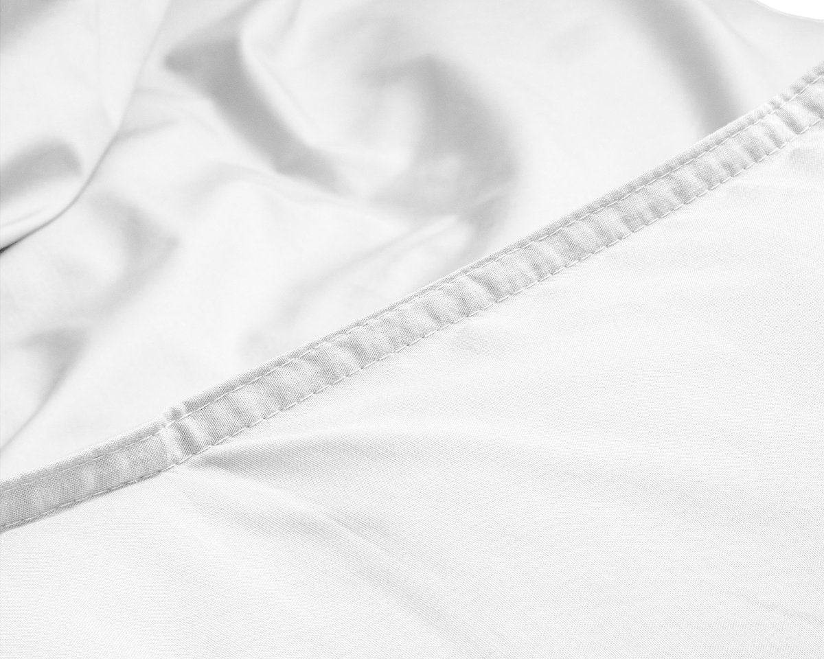 100% Egyptian Cotton Duvet Cover Set Solid | White | Single - 135cm (W) x 200cm (L) - The Bedding & Blankets Store