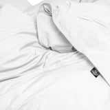 100% Egyptian Cotton Duvet Cover Set Solid | White | Single - 135cm (W) x 200cm (L) - The Bedding & Blankets Store