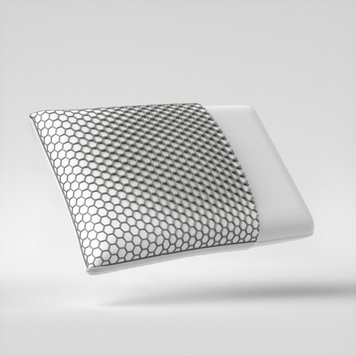 Memory Foam Pillow with Firm Core | Grey | 60 x 40 x 13cm - The Bedding & Blankets Store