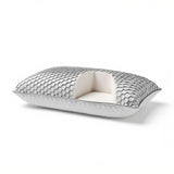 Memory Foam Pillow with Firm Core | Grey | 60 x 40 x 13cm - The Bedding & Blankets Store