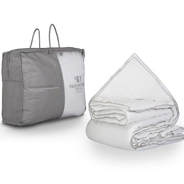 Percale Cotton Touch All - Season Duvet | White | Single - 140cm (W) x 200cm (L) - The Bedding & Blankets Store
