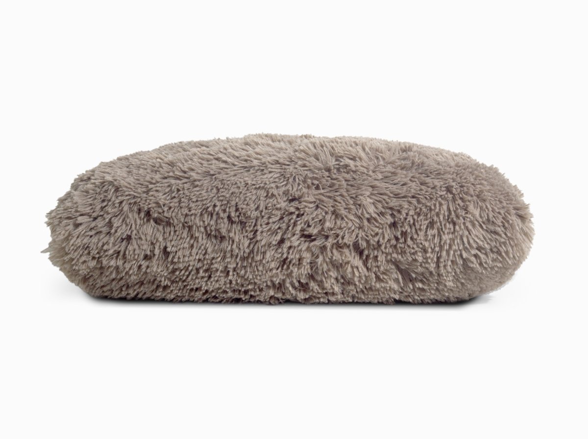 Polar Bear Faux Fur Cushion | Deep Taupe | 50cm x 50cm - The Bedding & Blankets Store