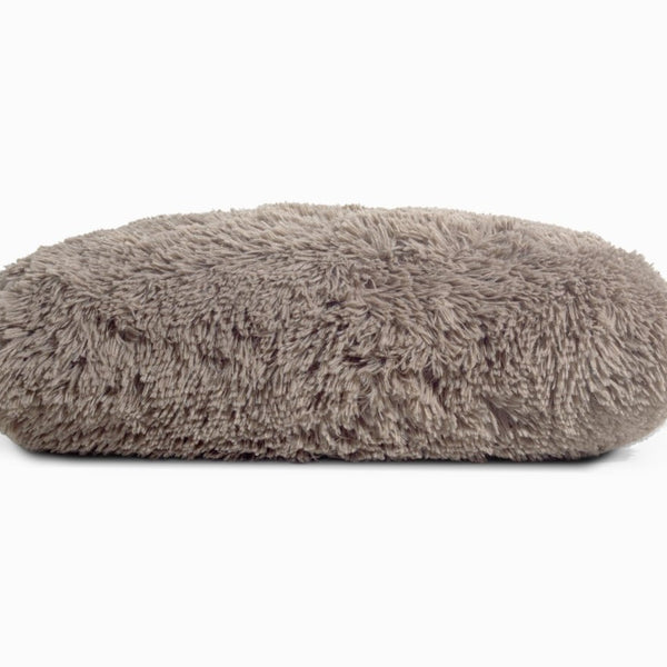 Polar Bear Faux Fur Cushion | Deep Taupe | 50cm x 50cm - The Bedding & Blankets Store