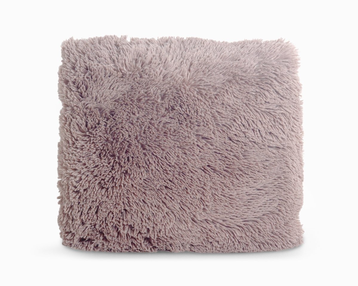 Polar Bear Faux Fur Cushion | Pink | 50cm x 50cm - The Bedding & Blankets Store