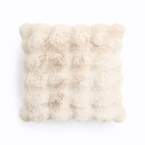Pom Rabbit Fur Cushion | Beige | 50cm x 50cm - The Bedding & Blankets Store