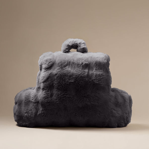 Pompom Bedrest Pillow | Anthracite | 34 x 50cm - The Bedding & Blankets Store