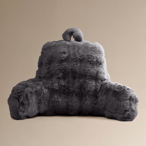 Pompom Bedrest Pillow | Anthracite | 34 x 50cm - The Bedding & Blankets Store