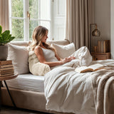 Pompom Body Pillow | Beige | 140 x 20cm - The Bedding & Blankets Store