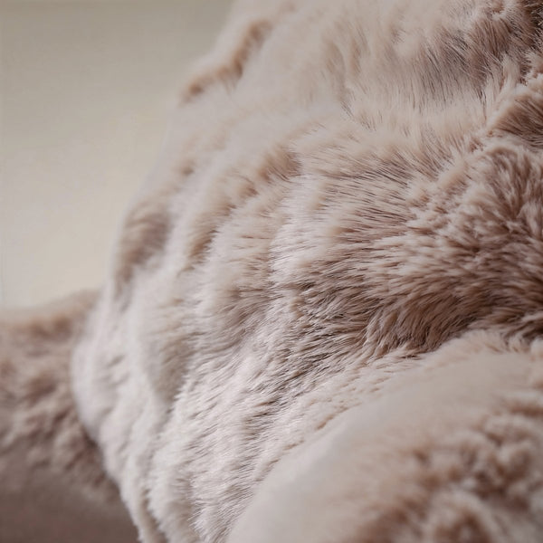 Pompom Body Pillow | Taupe | 140 x 20cm - The Bedding & Blankets Store