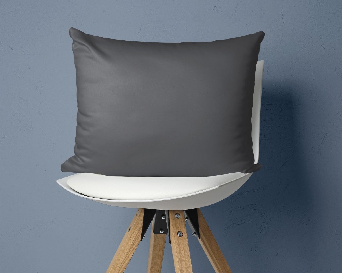 Sateen Cotton 2 in 1 Pillowcase | Anthracite | 60cm x 70cm - The Bedding & Blankets Store