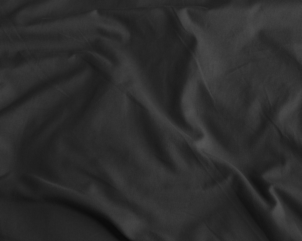 Sateen Cotton 2 in 1 Pillowcase | Black | 60cm x 70cm - The Bedding & Blankets Store